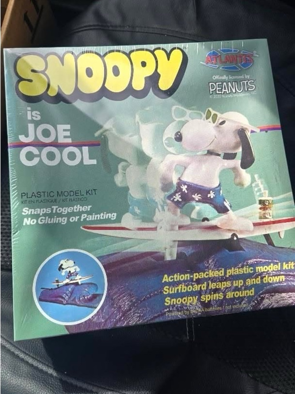2 of Peanuts Snoopy Joe Cool Surfing Figure Kit - White, Blue, Yellow